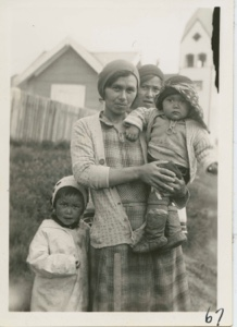 Image of Eskimo [Inuit] girls and babies